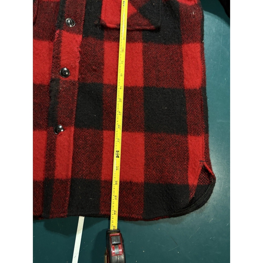 Vintage 70s Abercrombie & Fitch Chippewa Wool Shirt Jacket Buffalo Plaid Men's M - Picture 16 of 16